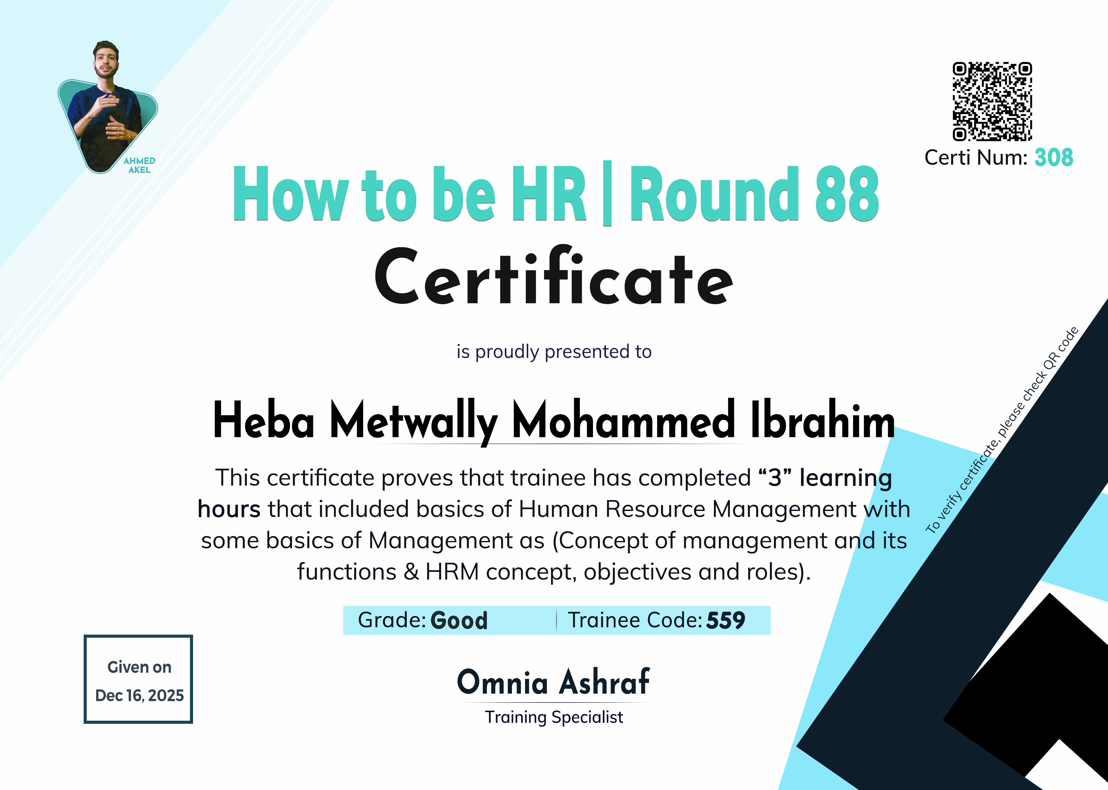 HR Certificate